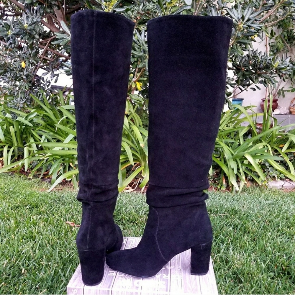 Chic Steve Madden Luxe Black Suede Boots - Picture 5 of 7